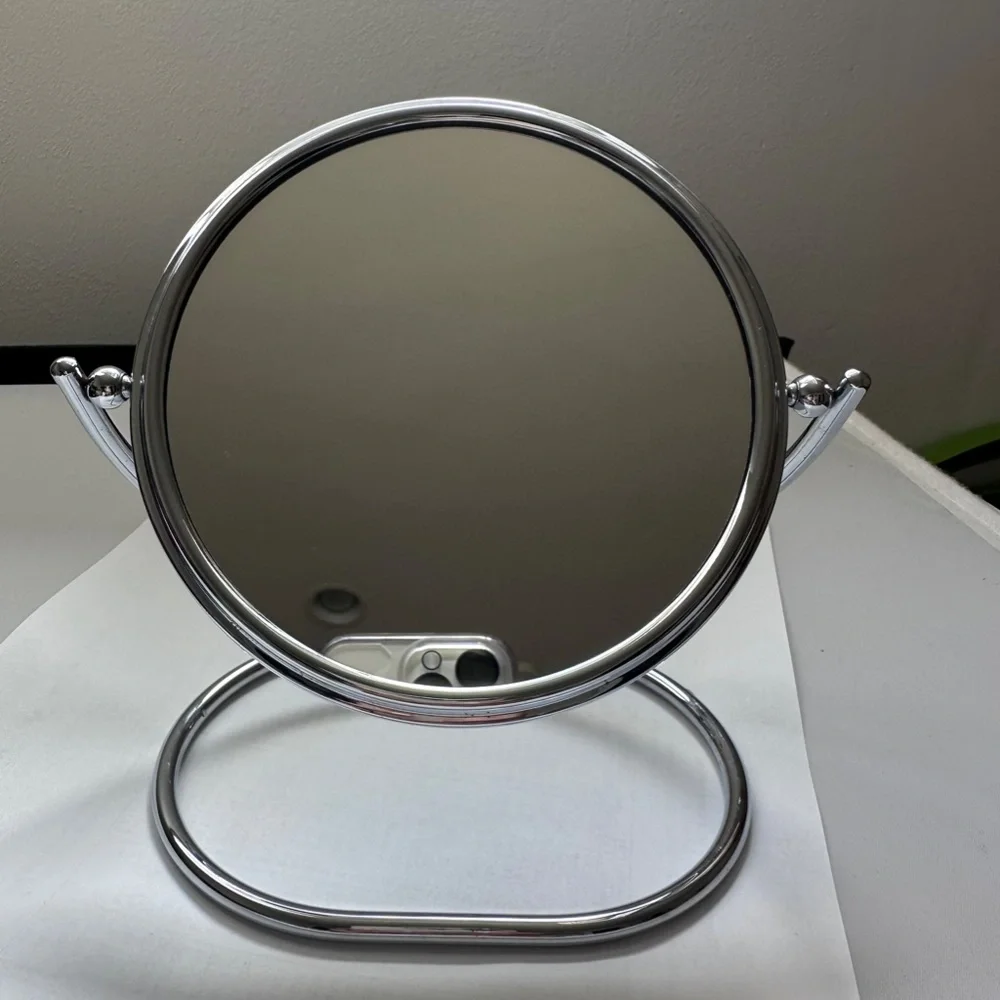 Table Mirror 2 side normal and magnifying bathroom mirror Round vanity mirror
